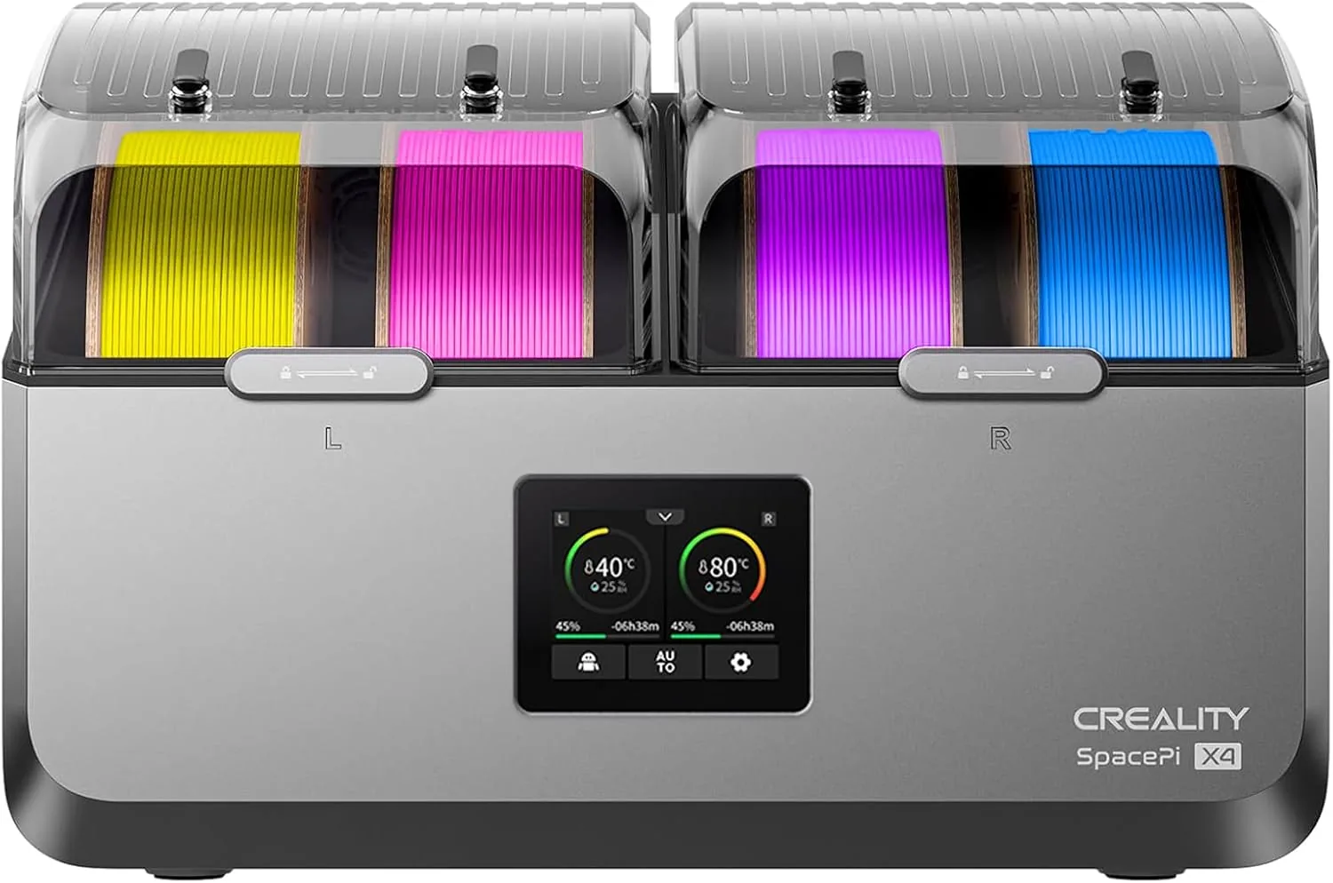 Creality Space Pi X4 four-spool dryer with two chambers